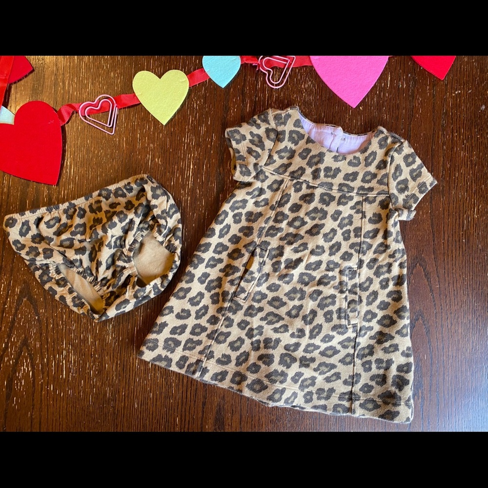 Janie and Jack Leopard Print Dress with Leggings